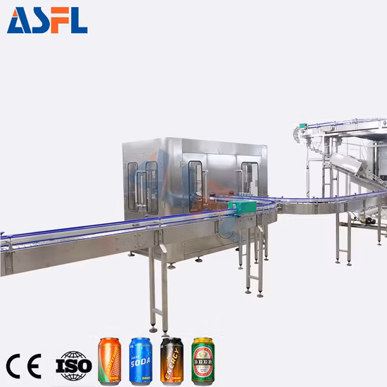 Línea de enlatado de cerveza artesanal de refrescos carbonatados Llenadora y selladora de latas de aluminio para mascotas Máquina de llenado de líquidos para envasado de bebidas a la venta